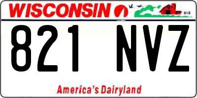 WI license plate 821NVZ