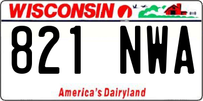 WI license plate 821NWA