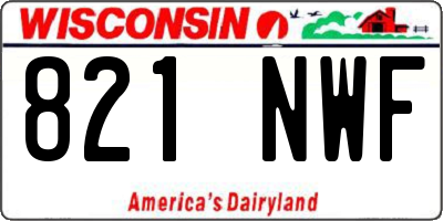 WI license plate 821NWF