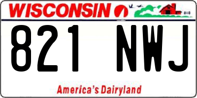 WI license plate 821NWJ