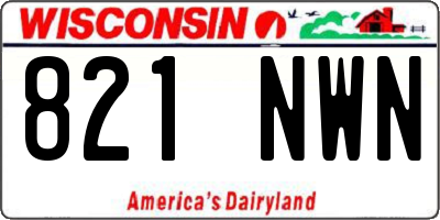 WI license plate 821NWN
