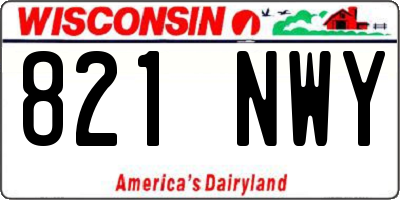 WI license plate 821NWY