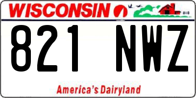 WI license plate 821NWZ