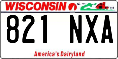 WI license plate 821NXA