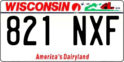 WI license plate 821NXF