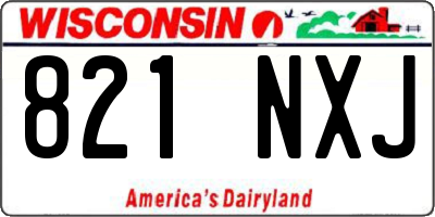 WI license plate 821NXJ
