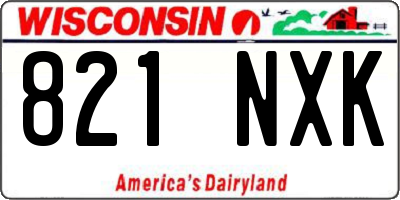 WI license plate 821NXK