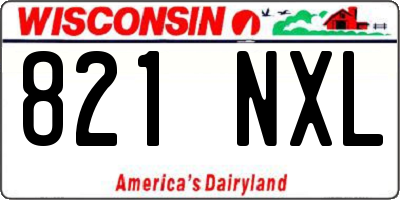 WI license plate 821NXL