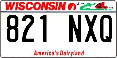 WI license plate 821NXQ