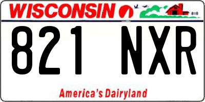 WI license plate 821NXR