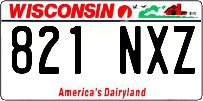 WI license plate 821NXZ