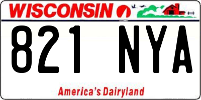 WI license plate 821NYA