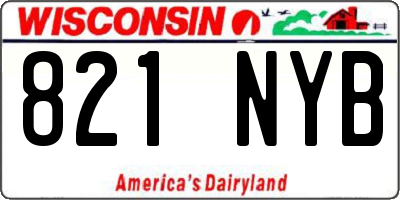 WI license plate 821NYB