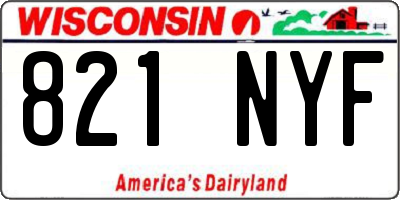 WI license plate 821NYF