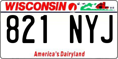 WI license plate 821NYJ