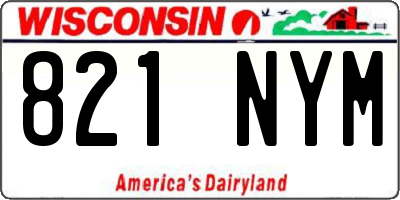 WI license plate 821NYM