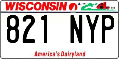 WI license plate 821NYP