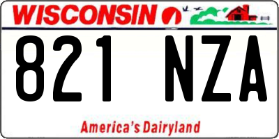 WI license plate 821NZA