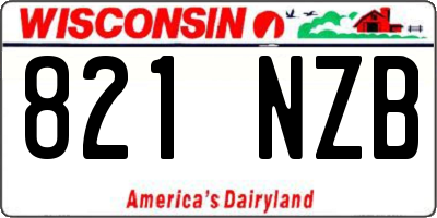 WI license plate 821NZB