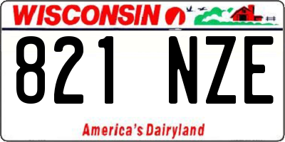 WI license plate 821NZE