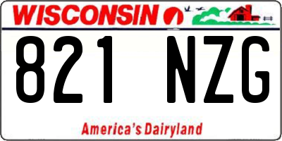 WI license plate 821NZG