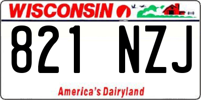 WI license plate 821NZJ