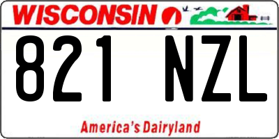 WI license plate 821NZL