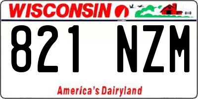 WI license plate 821NZM