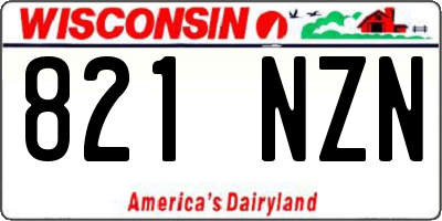 WI license plate 821NZN