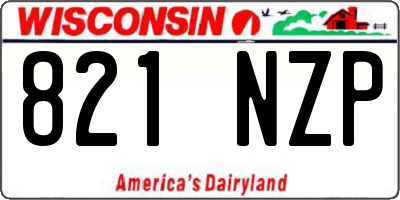WI license plate 821NZP
