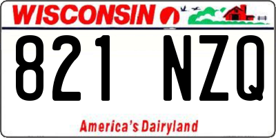 WI license plate 821NZQ