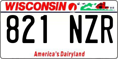 WI license plate 821NZR