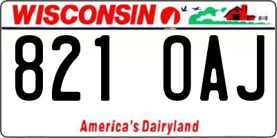 WI license plate 821OAJ