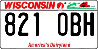 WI license plate 821OBH