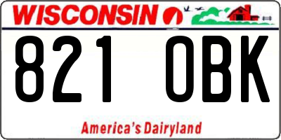 WI license plate 821OBK