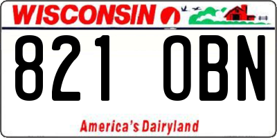 WI license plate 821OBN