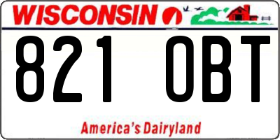 WI license plate 821OBT