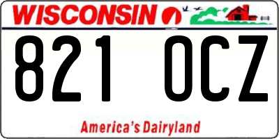 WI license plate 821OCZ