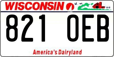 WI license plate 821OEB