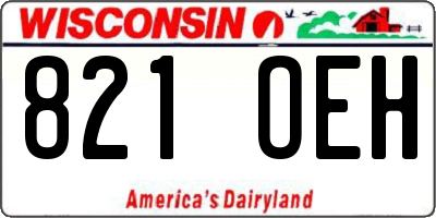 WI license plate 821OEH
