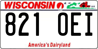 WI license plate 821OEI