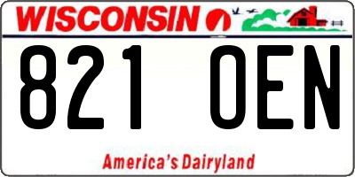 WI license plate 821OEN