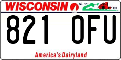 WI license plate 821OFU