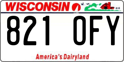 WI license plate 821OFY