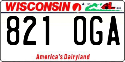 WI license plate 821OGA