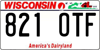 WI license plate 821OTF