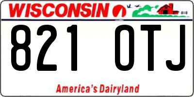 WI license plate 821OTJ