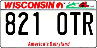 WI license plate 821OTR