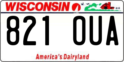 WI license plate 821OUA