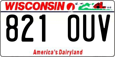 WI license plate 821OUV